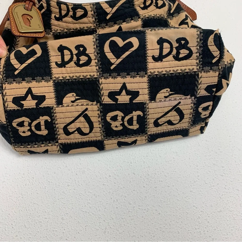 Dooney & Bourke Tan and Black Patterned Bag - Picture 5 of 16
